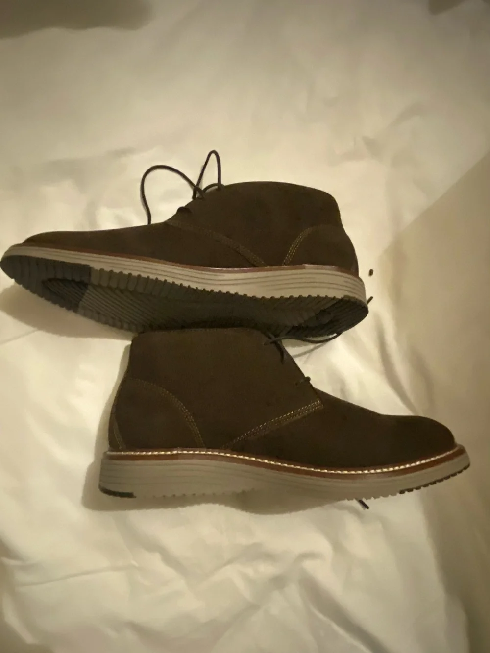 Men's Suede Chukka Boots in Dark Brown - Lace-Up Casual Dress